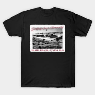 Greetings from Normandy - Omaha Beach T-Shirt